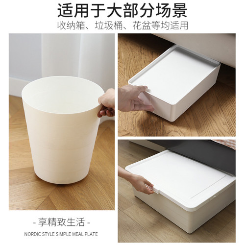 免釘底部塑料小腳輪收納箱