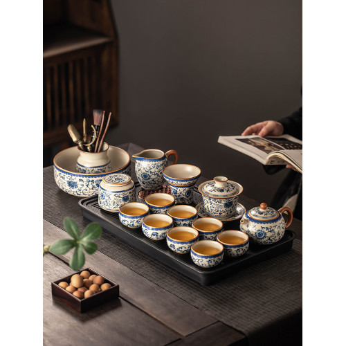 陶瓷青花輕奢高档新款汝窰茶具