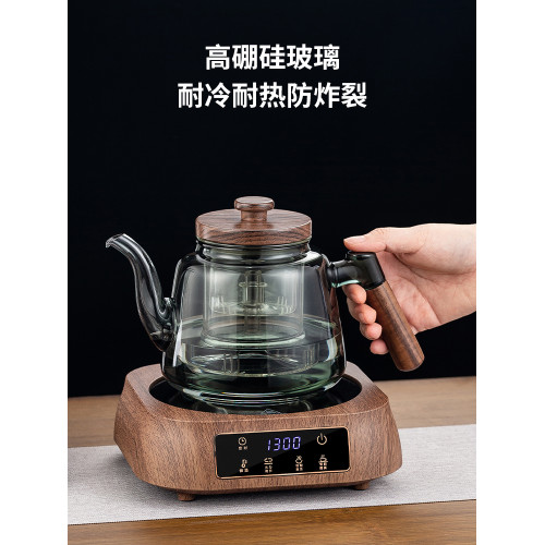 2024新款玻璃煮茶壺蒸煮一躰煮茶器電陶爐加厚大容量耐高溫燒水壺