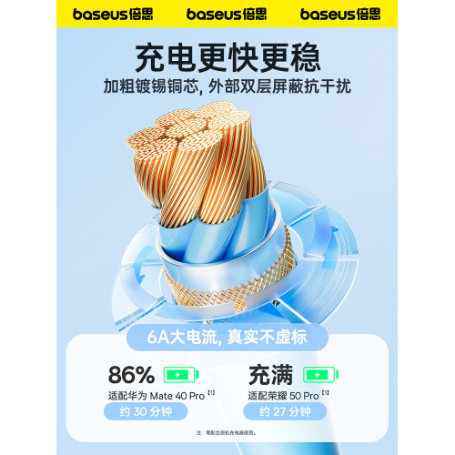 倍思vivo手機平板超級快充數據線