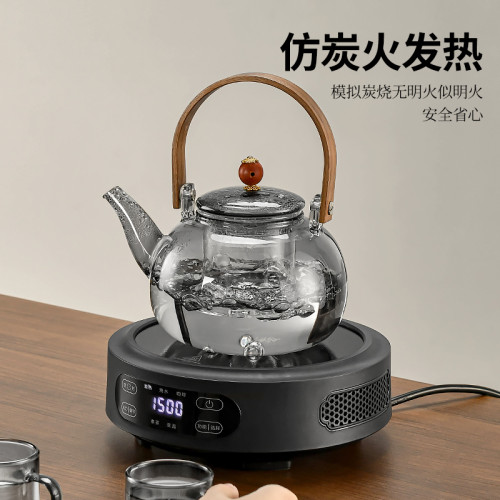 玻璃煮茶壺電陶爐煮茶器套裝圍爐煮茶爐養生壺燒水壺茶壺2025新款