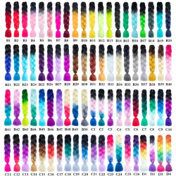 彩色接發高溫絲髒辮expression braids hair omber jumbo braid