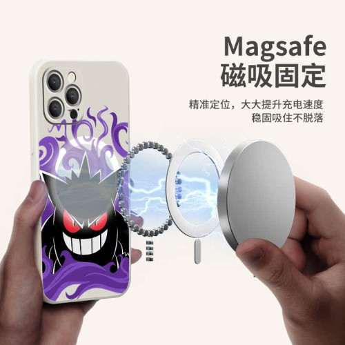 【支持Magsafe磁吸】蘋果16Pro Max耿鬼古董白小衆聯名神奇寶貝iPhone15promax手機殼全包鏡頭適用於14promax