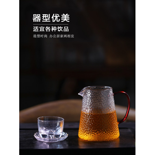 大容量500ml公道盃玻璃分茶器大號泡茶公盃茶海耐熱功夫茶具配件