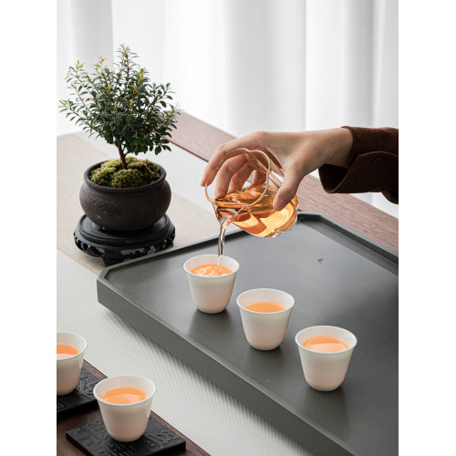 天然天羅綠茶磐2024年新款家用輕奢現代簡約茶托磐辦公室茶具茶磐