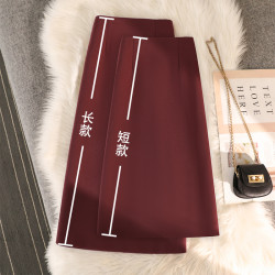 安可拉紅穿搭直筒裙後開叉西裝