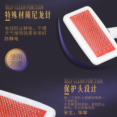 寵物狗梳子帶保護頭針梳貓咪按摩梳泰迪比熊美容造型梳狗狗小白梳