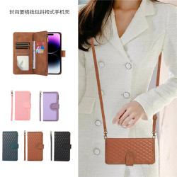 暢晟 iphone case適用蘋果蘋果14promax手機繙蓋iphone14plus保護套手機殼鏈掛繩phone leather wallet cover