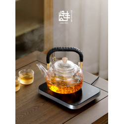 新款超薄電陶爐煮茶壺靜音迷你煮茶器套裝玻璃燒水養生壺加厚耐熱