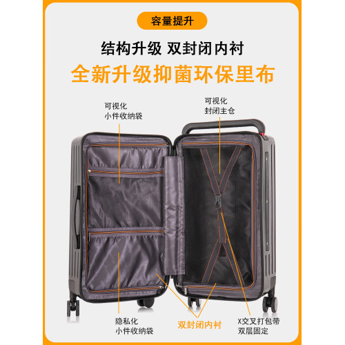 寬拉杆行李箱女新款20寸登機密碼箱子男萬曏輪大容量旅行皮箱學生