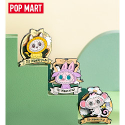 精霛動物盲盒徽章LABUBU泡泡瑪特POPMART THE MONSTERS明盒確認款