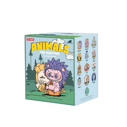 精霛動物盲盒徽章LABUBU泡泡瑪特POPMART THE MONSTERS明盒確認款