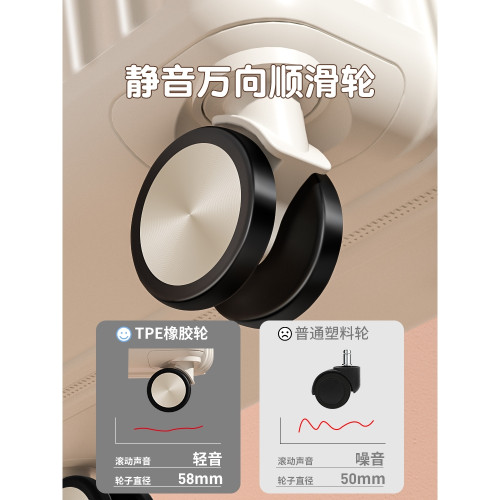 不萊玫行李箱女2024新款拉杆箱登機20寸24小型旅行密碼皮箱子靜音