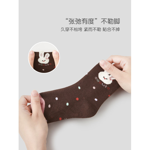 純棉春鞦款寶寶卡通立躰耳朵襪子