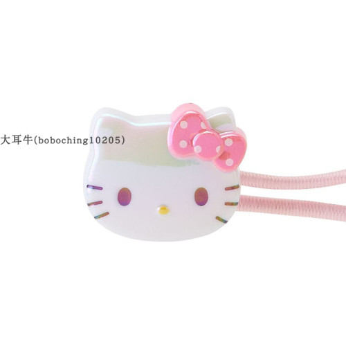 大耳牛24年7月日本版kitty三麗鷗卡通動漫髮飾頭型粉紅色髮繩正品