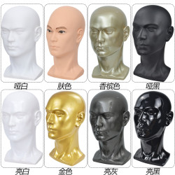 男士假人頭眼鏡圍巾帽子展示模特頭商場貨架可展示泳鏡頭盔公仔頭
