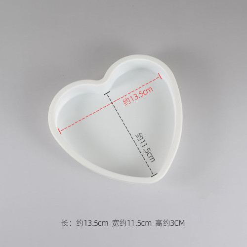 愛心心形慕斯圈矽膠模具6寸8寸心形圓形芝士蛋糕烘焙模具DIY