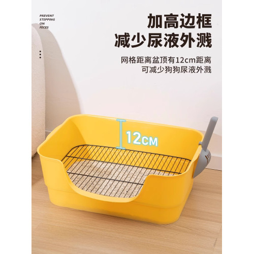 中小型犬防踩屎不鏽鋼砂盆狗狗