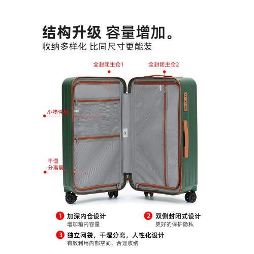 Lee官方大容量拉杆箱新款24寸行李箱女學生密碼旅行箱減震刹車輪