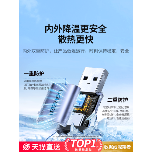 綠聯充電otg手機平板車載usb轉