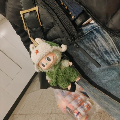 不娃衣不周邊發箍拉佈拉衣服labubu圈搪膠圍巾頭套佈帽子17cm