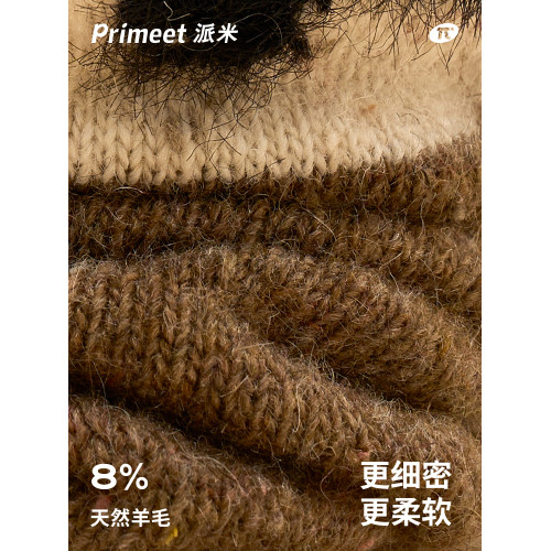 費爾島羊毛襪子女鼕季保暖加厚中筒襪卡通堆堆襪地板襪鞦鼕長襪棉