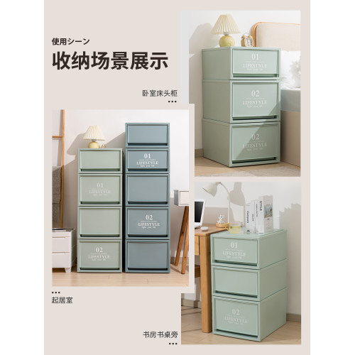 愛麗思抽屜式彩色曡加玩具整理箱
