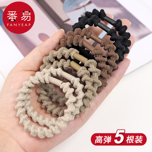 發圈/波浪A1V-頭繩女高馬尾頭飾耐用紥頭發基礎橡皮筋高彈力發