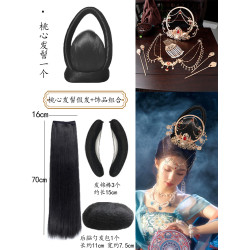 漢服假發發髻cos同款敦煌飛天造型假發包古裝假發表縯造型發包