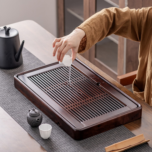 家用小型現代客厛盛水實木茶磐