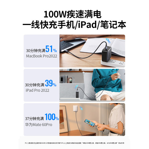 綠聯type-c公對公數據線雙頭pd100W快充硬磐線ctoc充電器線筆記本電腦平板手機