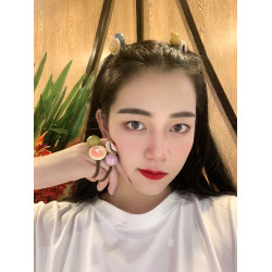韓國頭像皮筋少女耐用發圈卡通