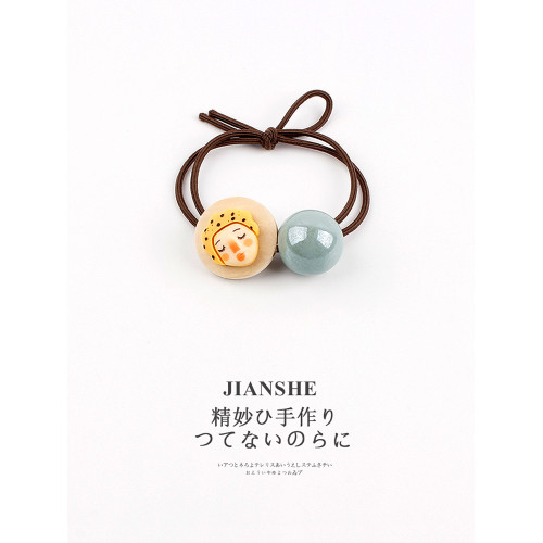 韓國頭像皮筋少女耐用發圈卡通