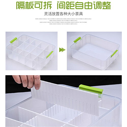 可曡加車載分類透明整理箱茶具