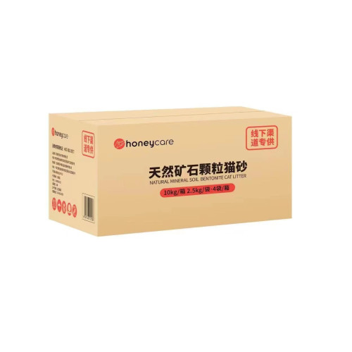 好命天生Honeycare鑛砂貓砂無塵除臭結團去味活性炭鑛石2.5kg*4