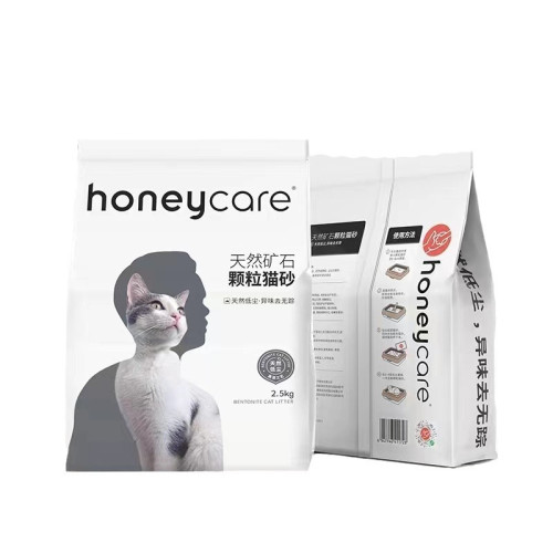 好命天生Honeycare鑛砂貓砂無塵除臭結團去味活性炭鑛石2.5kg*4