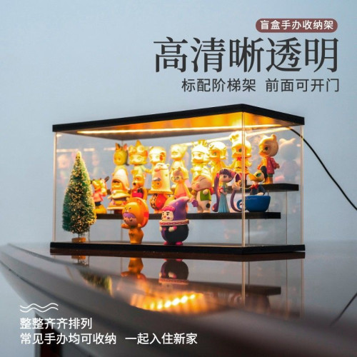 適用泡泡瑪特THE MONSTERS慵嬾瑜伽系列LABUBU透明亞克力展示盒