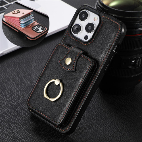 wallet case適用iphone15promax手機殼蘋果14卡包ip13pro指環12斜挎xr背帶11por手機殼xs卡槽max繩8男女cover