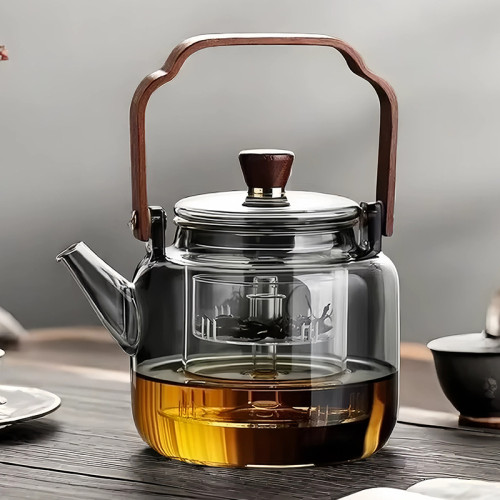玻璃煮茶壺2024新款煮茶器耐高溫大容量泡茶專用電陶爐燒水提梁壺