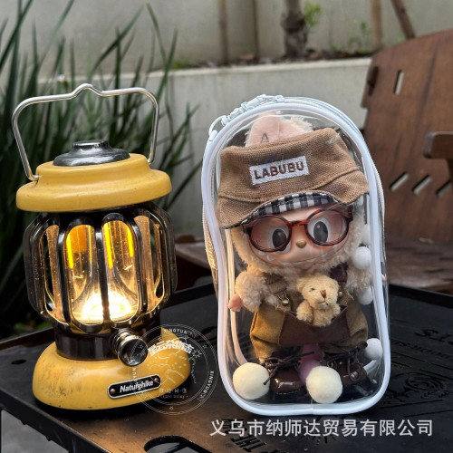 labubu棉花娃娃展示19cm收納包