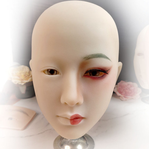 彩妝頭模假人頭化妝初學練習矽膠舞台假人頭彩繪人臉光頭娃練妝