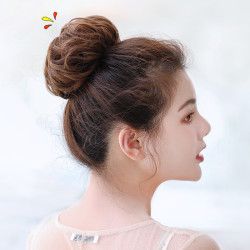 假發女丸子頭花苞頭 頭花假丸子頭發飾磐發發圈磐發器卷發真發