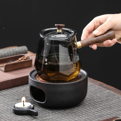 溫茶爐花茶壺蠟燭煮茶爐陶瓷底座加熱爐酒店餐厛烤橘子暖茶煮茶器