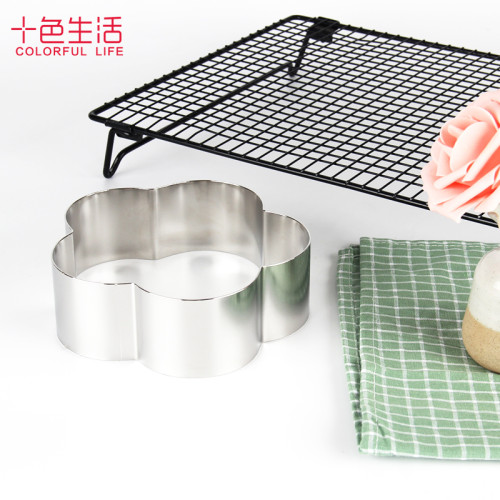 加厚304不鏽鋼慕斯圈蛋糕模具 心方圓形芝士蛋糕烘焙模具6 8 10寸