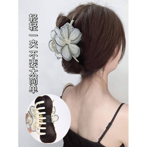 雞毛山茶花慵嬾風鯊魚夾假發