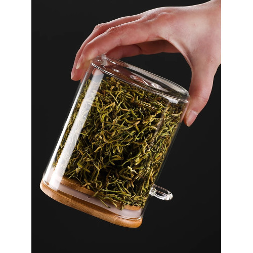 透明瓶花茶家用儲存罐玻璃