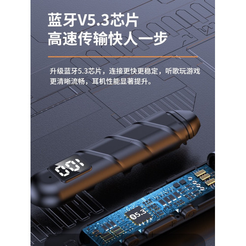 9D掛脖式藍牙耳機耳夾不入耳骨傳導運動耳機支持TF卡超長續航通用