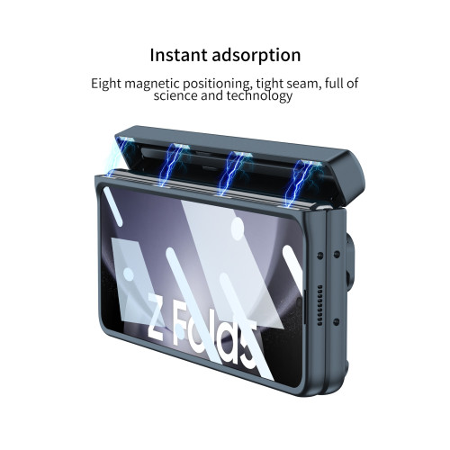 適用三星ZFold6手機殼Fold5手機殼Phone Case保護殼套新款指環支架筆盒保護套金剛筆盒磁吸全包W24手機套