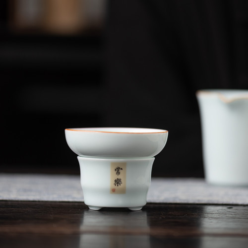 高档陶瓷過濾茶濾套裝茶水分離過濾網茶隔茶葉過濾網功夫茶具配件
