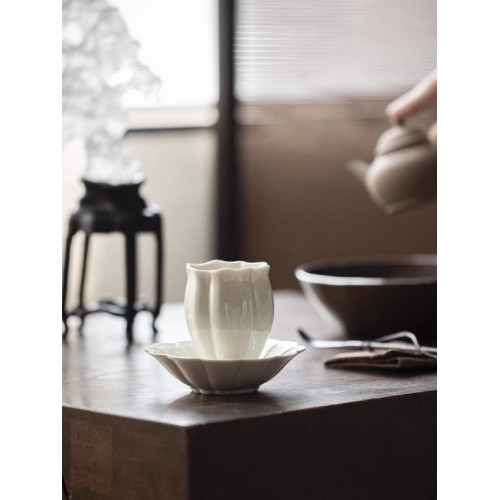風雅復古草木灰茶盃手工陶瓷主人盃功夫茶具家用品茗盃茶盃聞香盃